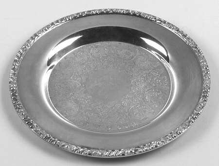 Henley (Silverplate, Hollowware) Small Round Silverplate Tray