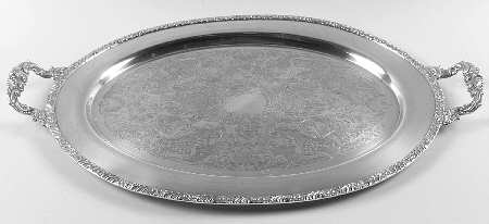 Henley (Silverplate, Hollowware) Large Silverplate Waiter Tray