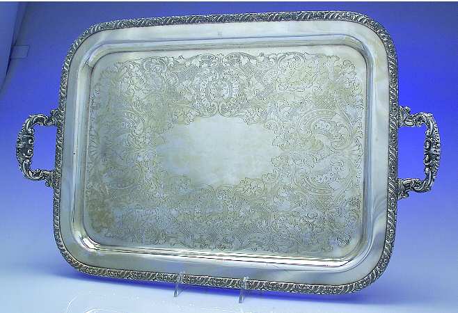 Henley (Silverplate, Hollowware) Medium Footed Waiter Tray