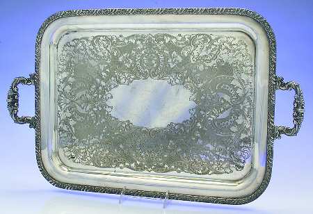 Henley (Silverplate, Hollowware) Medium Silverplate Waiter Tray