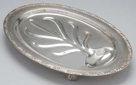 Henley (Silverplate, Hollowware) Medium Plated Meat Platter with Well