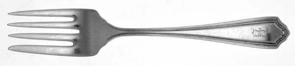 Jefferson (Silverplate, 1913) Monogram Individual Salad Fork