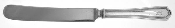 Jefferson (Silverplate, 1913) Monogramed Old French Hollow Knife with Bolster