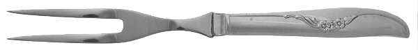 Jennifer-Ada (Silverplate, 1959) Small Steak Carving Fork with Stainless Prongs
