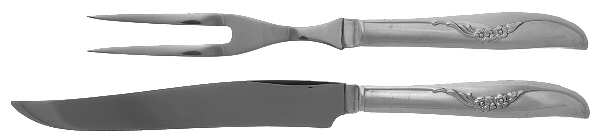 Jennifer-Ada (Silverplate, 1959) Small Stainless Blade 2-Piece Steak Carving Set