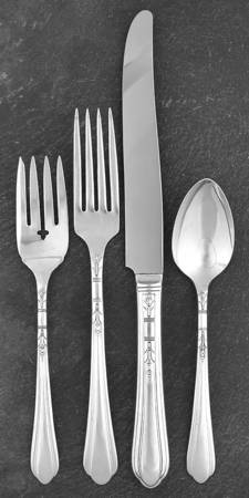June-Nursery (Silverplate, 1932, No Monograms) 4 Piece Place Setting
