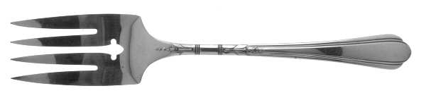 June-Nursery (Silverplate, 1932, No Monograms) Medium Solid Cold Meat Serving Fork