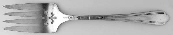 June-Nursery (Silverplate, 1932, No Monograms) Medium Solid Cold Meat Serving Fork