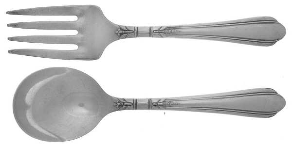 June-Nursery (Silverplate, 1932, No Monograms) 2 Pc Baby Set (BF, BS)