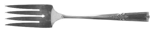 King Arthur (Silverplate, 1941) Medium Solid Cold Meat Serving Fork