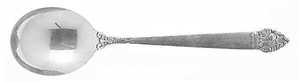 King Cedric (Silverplate, 1933, No Monogram) Round Bowl Soup Spoon (Gumbo)