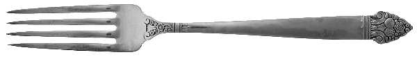 King Cedric (Silverplate, 1933, No Monogram) Fork