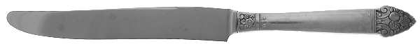 King Cedric (Silverplate, 1933, No Monogram) New French Hollow Knife