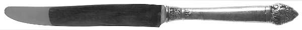 King Cedric (Silverplate, 1933, No Monogram) New French Hollow Knife