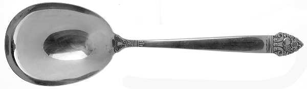 King Cedric (Silverplate, 1933, No Monogram) Solid Smooth Casserole Spoon