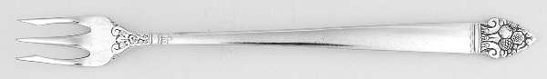 King Cedric (Silverplate, 1933, No Monogram) Cocktail/Seafood Fork