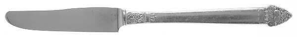King Cedric (Silverplate, 1933, No Monogram) New French Hollow Grille Knife