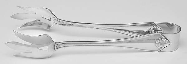 King James (Silverplate, 1985) Solid Lettuce Tongs