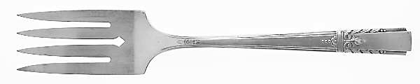 Lady Drake (Silverplate, 1940) Medium Solid Cold Meat Serving Fork