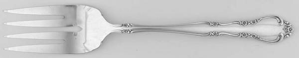 Lady Emily (Silverplate, 1961) Medium Solid Cold Meat Serving Fork