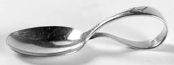 Lady Hamilton (Silverplate, 1932) Curved Handle Baby Spoon
