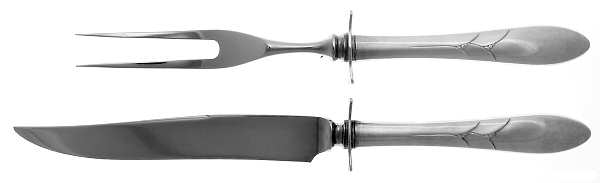 Lady Hamilton (Silverplate, 1932) Small Stainless Blade 2-Piece Steak Carving Set