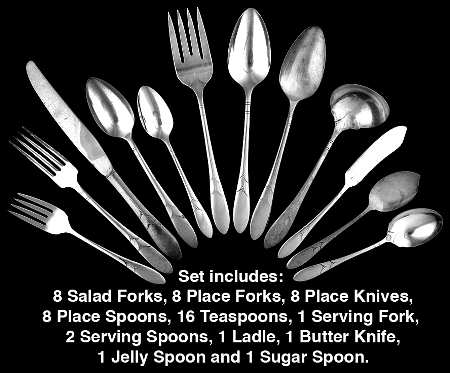 Lady Hamilton (Silverplate, 1932) 55 Piece Set