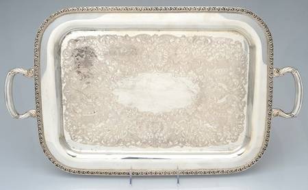 Lakewood (Silverplate, Hollowware) Medium Silverplate Waiter Tray