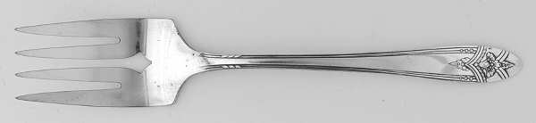 La Ronnie (Silverplate, 1945) Medium Solid Cold Meat Serving Fork