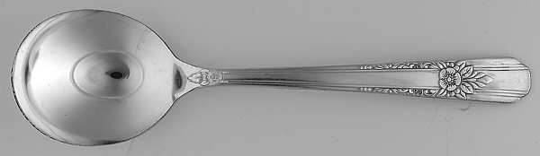 La Rose (Silverplate, 1938) Round Bowl Soup Spoon (Gumbo)