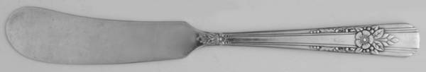 La Rose (Silverplate, 1938) Flat Handle Butter Spreader