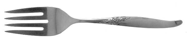 La Rose (Stainless) Medium Solid Cold Meat Serving Fork