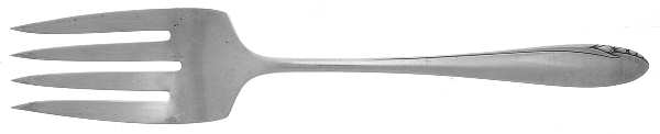 Lasting Spring (Sterling, 1949) Medium Solid Cold Meat Serving Fork
