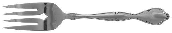 Lakewood-Tuxedo (Stainless, S.S.S.) Medium Solid Cold Meat Serving Fork
