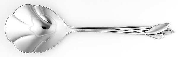 Leander (Stainless) Solid Shell Casserole Spoon