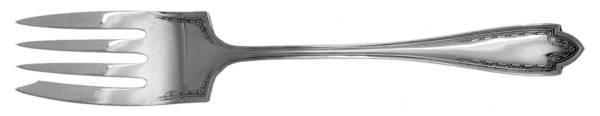 Leona (Silverplate, 1910) Medium Solid Cold Meat Serving Fork