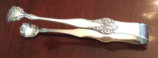 Leonora-Lenora (Silverplate, 1905) Sugar Tongs