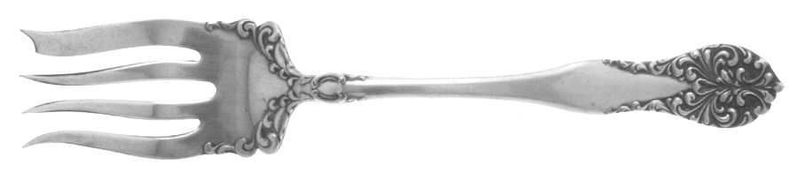 Leonora-Lenora (Silverplate, 1905) Medium Solid Cold Meat Serving Fork