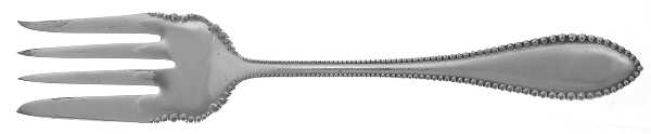 Leota (Silverplate, 1912) Medium Solid Cold Meat Serving Fork