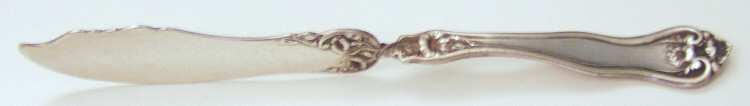 Leyland (Silverplate, 1910) Flat Twisted Handle Master Butter Knife