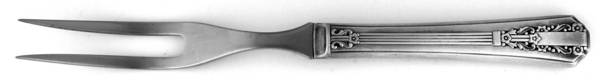 Lido (Silverplate, 1938) Small Steak Carving Fork with Stainless Prongs