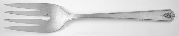 Linda (Silverplate, 1949) Medium Solid Cold Meat Serving Fork