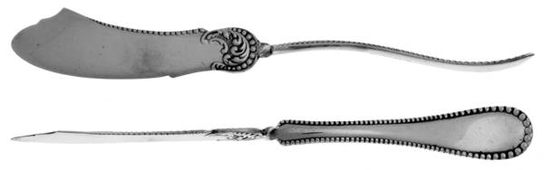 Linden (Silverplate, 1900) Flat Twisted Handle Master Butter Knife