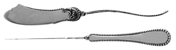 Linden (Silverplate, 1900) Flat Twisted Handle Master Butter Knife