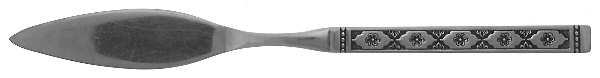 Lisbon (Stainless, Black Accent) Flat Handle Master Butter Knife