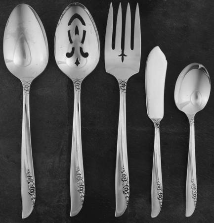 Lilac Time (Silverplate, 1957) 5 Piece Hostess Set