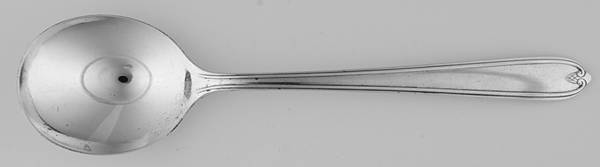 Longchamps-Chaumont (Silverplate-1935) Round Bowl Soup Spoon (Gumbo)