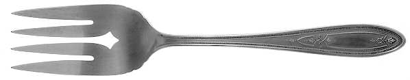 Lorain (Silverplate, 1928) Medium Solid Cold Meat Serving Fork