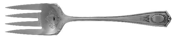 Louis XVI (Silverplate, 1911) Medium Solid Cold Meat Serving Fork