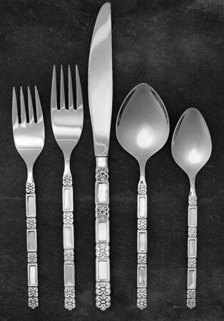 Madrid-No Black (Stainless) 5 Piece Place Setting